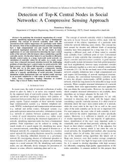 Detection of Top-K Central Nodes in Social Networks: A Compressive Sensing Approach