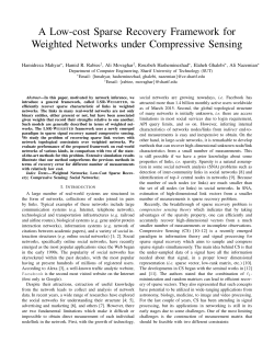 A Low-cost Sparse Recovery Framework for Weighted Networks under Compressive Sensing
