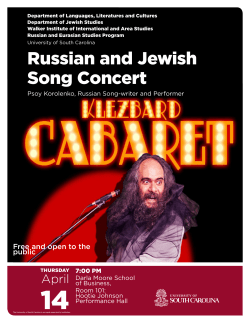 Klezbard Cabaret--Russian and Jewish Song Concert flyer