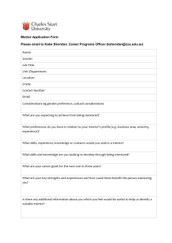 Mentor application form