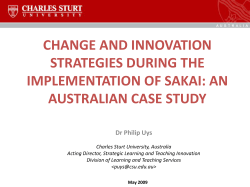 Change and innovation strategies during the implementation of Sakai: an Australian case study