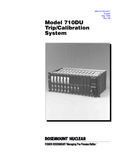 Product Data Sheet: Model 710DU Trip/Calibration System