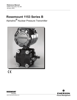 Manual: Rosemount 1153 Series B Alphaline&reg; Nuclear Pressure Transmitter