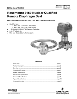 Rosemount 3159 Remote Diaphragm Seals