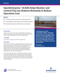 OpenEnterprise SCADA Helps Monitor and Control City Gas Stations Remotely to Reduce Operation Cost