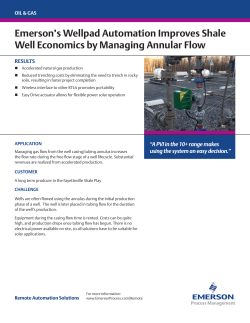 Emerson&rsquo;s Wellpad Automation Improves Shale Well Economics by Managing Annular Flow