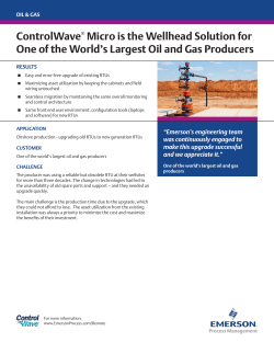 ControlWave Micro is the Wellhead Solution for One of the World&rsquo;s Largest Oil and Gas Producers