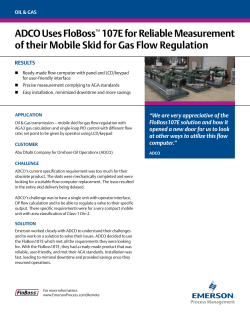 ADCO Uses FloBoss 107E for Reliable Measurement of their Mobile Skid for Gas Flow Regulation