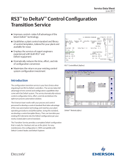 RS3 to DeltaV Control Configuration Transition Services