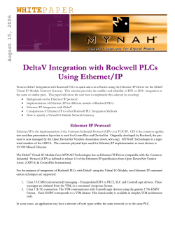 DeltaV Integration with Rockwell PLCs Using Ethernet/IP