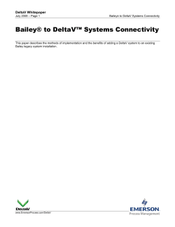 Bailey&reg; to DeltaV&trade; Systems Connectivity