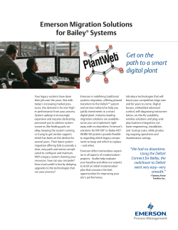 Emerson Migration Solutions for Bailey&reg; Systems
