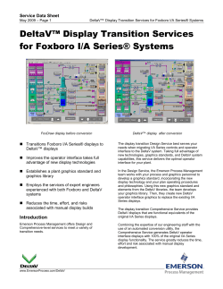 DeltaV&trade; Display Transition Services for Foxboro I/A Series&reg; Systems