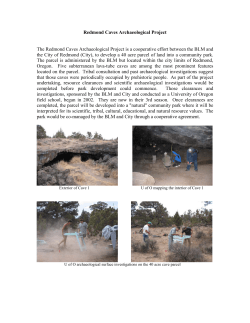 Redmond Caves Archaeological Project
