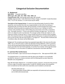 DOI-BLM-OR-P060-2015-0020-CX Rock Springs and Fly Spur SRP renewals