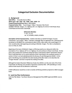 DOI-BLM-OR-P040-2015-0018-CX Travel Oregon, 7 Bikes 7 Wonders Film Permit, OR-68401