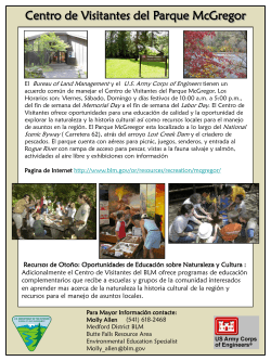 Folleto por el centro de visitantes