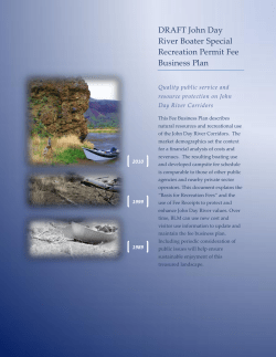 John Day River Fee Business Plan - July 18, 2013 Update