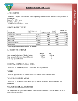 Bonita Complex Fire fact sheet