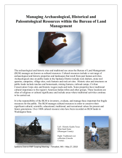 Cultural Resources Handout - Tonasket
