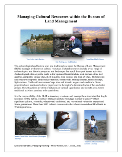 Cultural Resources Handout - Friday Harbor