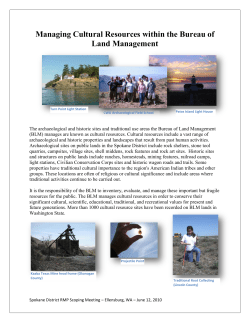 Cultural Resources Handout - Ellensburg