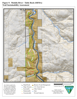 Molalla River - Table Rock (SRMA) Trail Sustainability Assessment