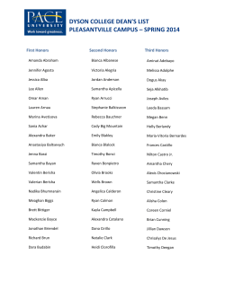 Spring 2014 Pleasantville Campus Dean s List