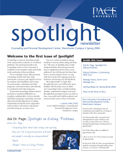 Spotlight on Eating Problems