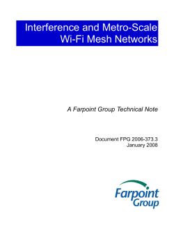 Farpoint Tech Note: Interference and Metro-Scale Wi-Fi Mesh Networks