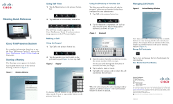 Quick Meeting Reference Guide for the Cisco TelePresence System (CTS Release 1.10 and earlier)