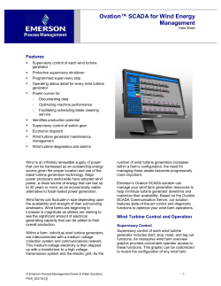 Ovation SCADA for Wind Energy Management