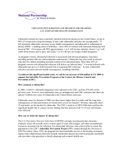 Cost-Effective Screening and Treatment for Chlamydia Can Avert Severe Health Consequences