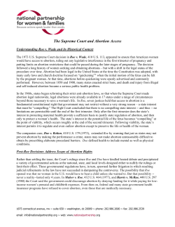 The Supreme Court and Abortion Access