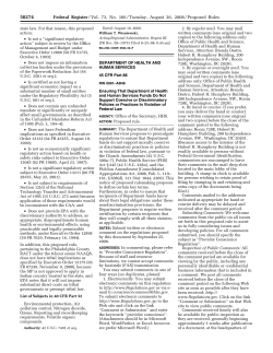 Proposed HHS Regulation