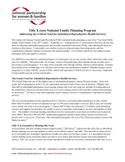 Title X Backgrounder