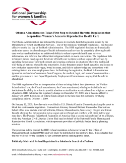 Final HHS Regulation Backgrounder