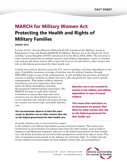 MARCH for Military Women Act: Protecting the Health and Rights of Military Families