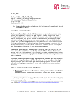 CPeH Model Privacy Notice RFI comments