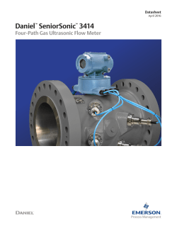 Daniel Ultrasonic Flow Meters - Model 3414 Gas Ultrasonic Meter Data Sheet