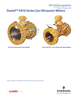 Daniel Ultrasonic Flow Meters - HART Field Device Specification Guide for 3410 Series Gas Ultrasonic Meters