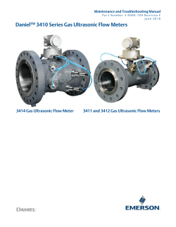 Daniel Ultrasonic Flow Meters - 3410 Series Maintenance and Troubleshooting Manual