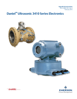 Daniel Ultrasonic 3410 Series Electronics Upgrade Kit Instructions