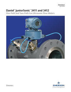 Daniel Ultrasonic Flow Meters - Model 3411 and 3412 Gas Ultrasonic Meter Data Sheet