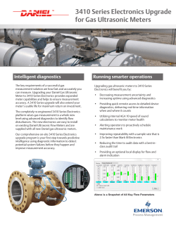 Daniel Lifecycle Services - 3410 Series Upgrade for Gas Ultrasonic Meters Service Flyer