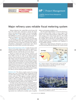 Reliance Refinery Case Study - Monitoring Oil and Gas Valued at US$20B Annually - Hydrocarbon Processing Magazine