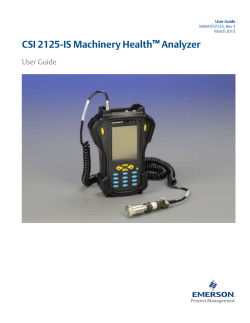 CSI 2125-IS User Manual