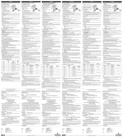 Quick Reference Guide - CE Installation instructions