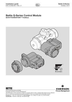 Installation Guide Foundation Fieldbus Control Module - QC54