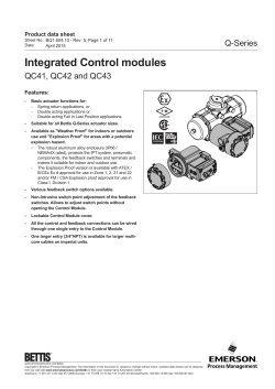 Bettis Q Integrated Control Modules QC41, QC42, QC43